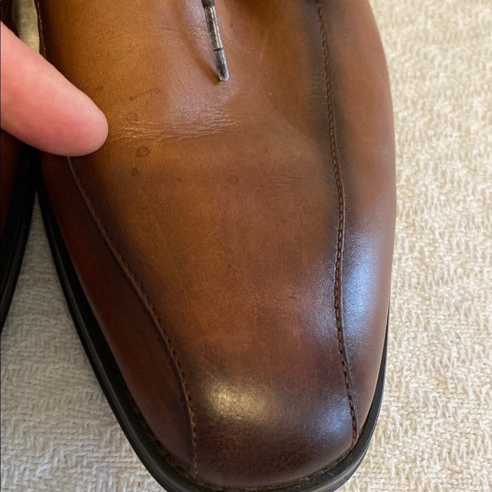 Aldo Brown Distressed Leather Oxford Shoes Business Corporate Formal Vintage - Picture 7 of 11